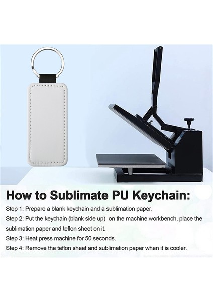 20 Paket Süblimasyon Boşlukları Anahtarlık Gümüş (Yurt Dışından)