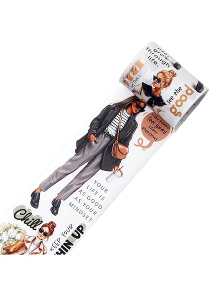 Chic Attitude Geniş Washi Bant, Moda Kıyafet Dekoratif Bant (Yurt Dışından)