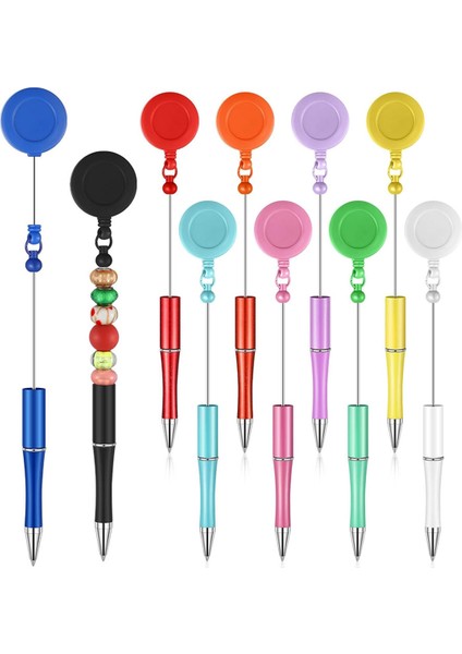 10 Adet Boncuk Kalem Siyah Mürekkep Tükenmez Kalem Dıy Kalem (Yurt Dışından)