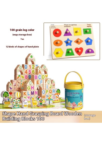 Çocuk Üç Boyutlu Ahşap Puzzle Tahtası Bebek Montessori Erken Eğitim Eşleştirme Hayvan Şekli Blokları Hediye Oyuncaklar (Yurt Dışından)