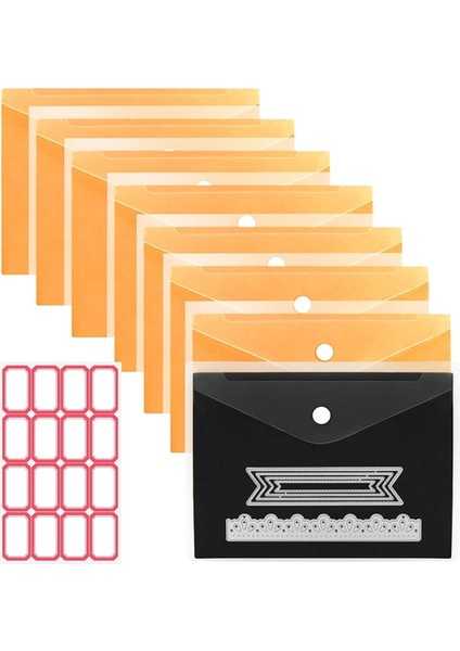 Kalınlaştırılmış 8 Paket Manyetik Kağıt Bant Çıtçıtlar ve Etiketler Çıkartmalar A (Yurt Dışından)