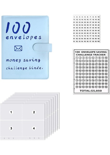 100 Zarf Para Tasarrufu Zorlukları Kitabı,depolama Bütçeleme Klasörü (Yurt Dışından)