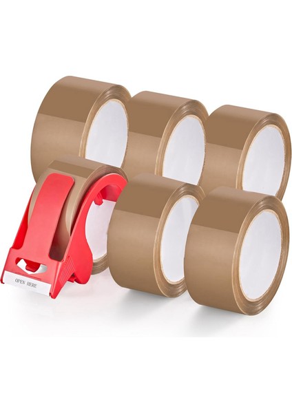 6 Rulo Kahverengi Paketleme Bandı, Ağır Hizmet Paketleme Bandı Yedekleri (Yurt Dışından)