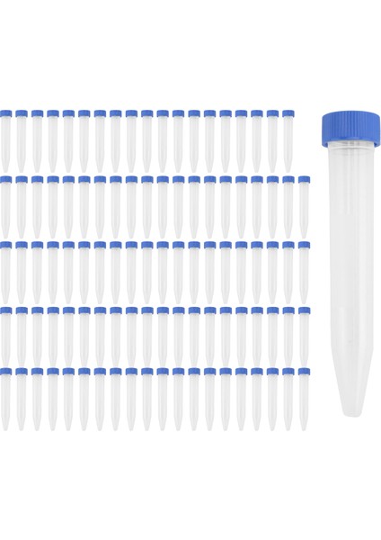 100 Adet 10ML Plastik Şişe Şeffaf Tüp Örnek Saklama Tüpü (Yurt Dışından)