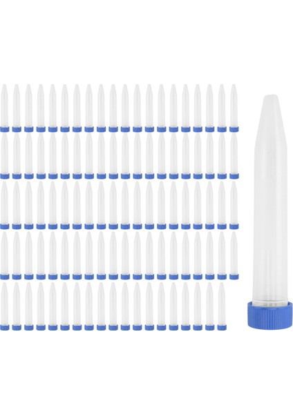 100 Adet 10ML Plastik Şişe Şeffaf Tüp Örnek Saklama Tüpü (Yurt Dışından)