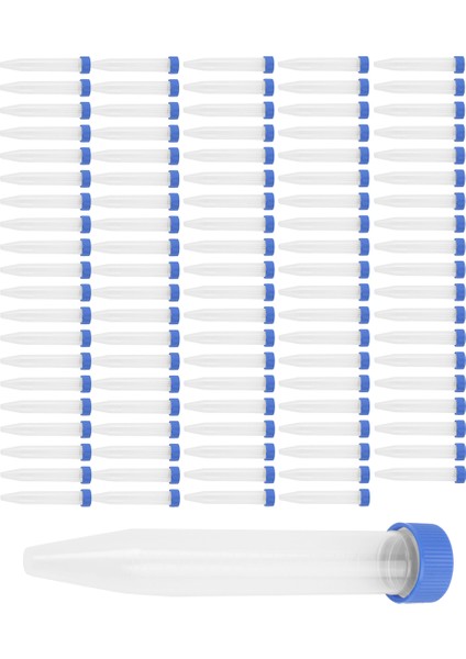 100 Adet 10ML Plastik Şişe Şeffaf Tüp Örnek Saklama Tüpü (Yurt Dışından)