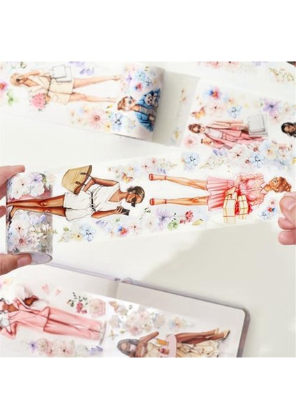 Bloom & Wide Washi Bant, Çiçek Dekoratif, Şeffaf Yapıştırıcı (Yurt Dışından) modelleri