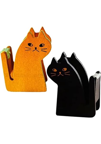 2 Adet Kedi Bant Tutucu Paketleme Rulosu Bant Paketleme Bandı Dağıtıcı (Yurt Dışından)