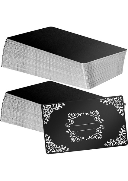 100 Adet Metal Gravür Boşlukları Alüminyum Levha, Mat Siyah (Yurt Dışından)