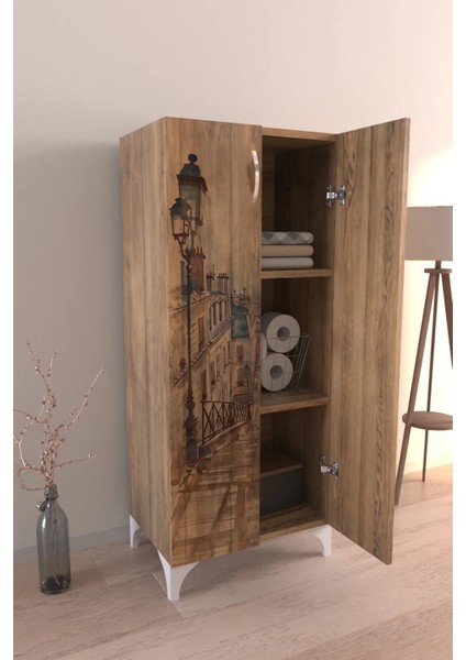 Dream Alley 3 Raflı Çok Amaçlı Dolap Mutfak Salon Banyo Ofis Salon Dolabı
