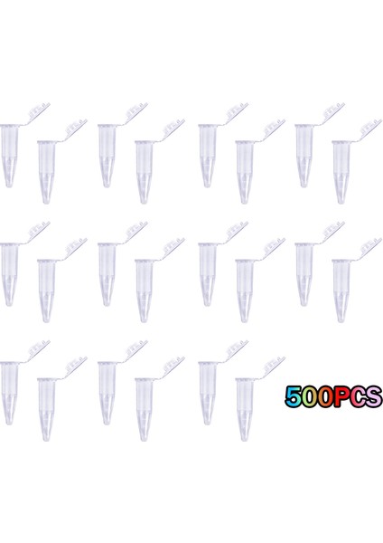 500 Adet Düz Kapaklı Tüp, 1.5ml Mikrosantrifüj Tüpü (Yurt Dışından)