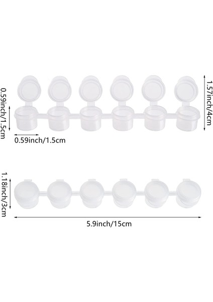 50 Şerit Boya Kapları Şeritler, 300 Kap 2ml/0.07 Oz Boş Boya Kapları Kapları (Yurt Dışından)
