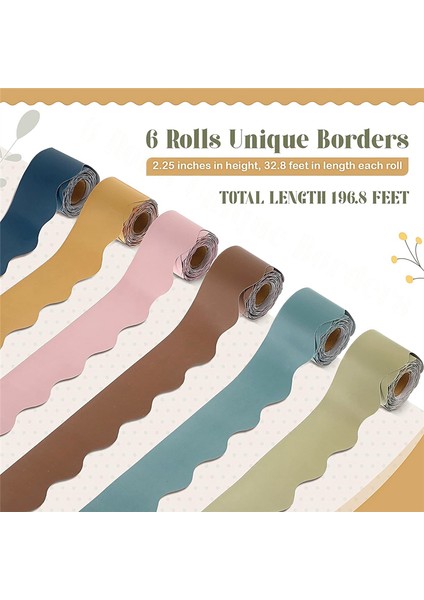 6 Rulo 196.8 Ft Renkli Sınıf Panosu Sınırları (Yurt Dışından) fiyatları