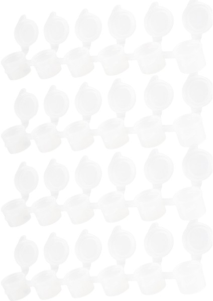 80 Şerit 480 Kap Boya Bardak Kapları Resim Sanatı Için Şeffaf (3ml) (Yurt Dışından)