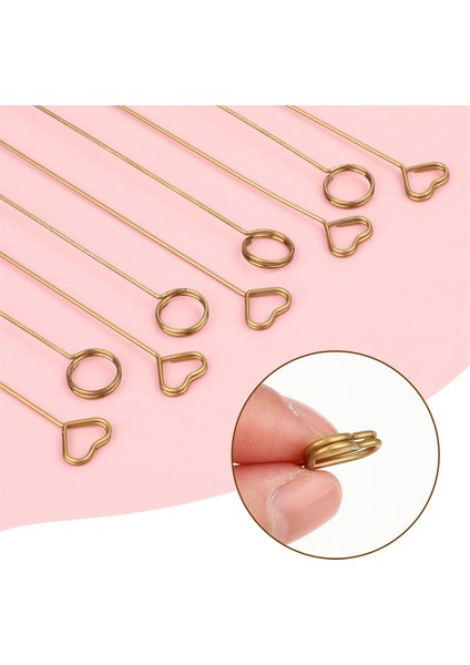 20 Adet Altın Çiçek Kartlık Çubukları, Kalp, Daire (Yurt Dışından) modelleri