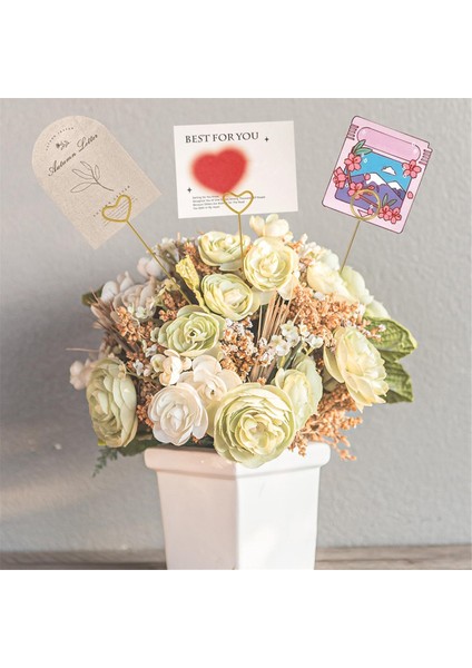 20 Adet Altın Çiçek Kartlık Çubukları, Kalp, Daire (Yurt Dışından) fırsatları