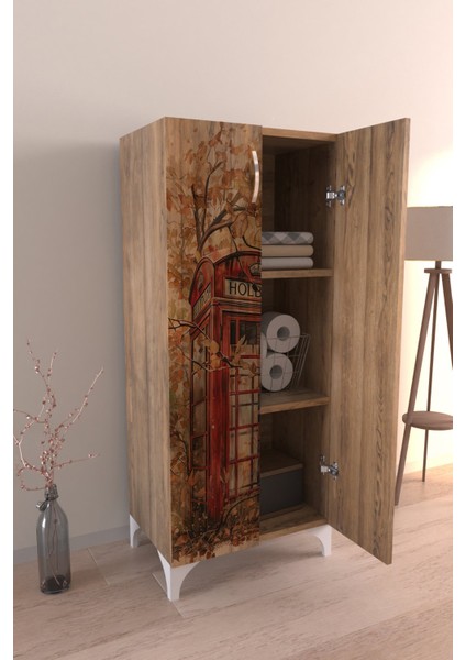 Phone Box 3 Raflı Çok Amaçlı Dolap Mutfak Salon Banyo Ofis Salon Dolabı fiyatları