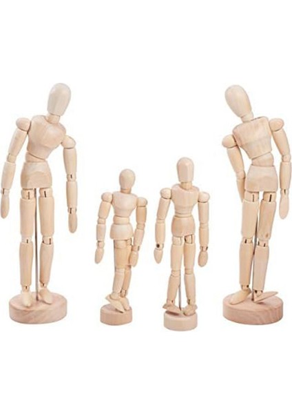 Ahşap Manken Blok Kafa, Ahşap Sanatçı Figür Bebek Modeli (Yurt Dışından)