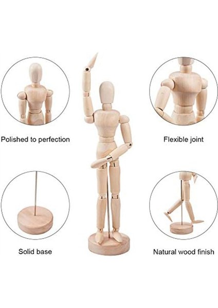 Ahşap Manken Blok Kafa, Ahşap Sanatçı Figür Bebek Modeli (Yurt Dışından) fırsatları