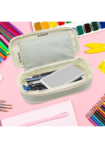 Ofis ve Okul Için Fermuarlı Büyük Kapasiteli Kalem Kutusu, Yeşil (Yurt Dışından) indirimleri