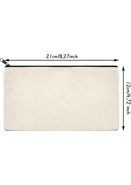 10 Adet Tuval Kalemlik, Kendin Yap El Sanatları Fermuarlı Çantalar Boş Makyaj Çantaları (Yurt Dışından) fiyatları