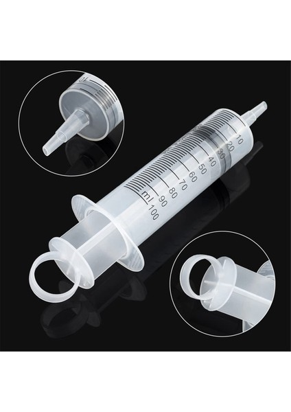 4 Adet 100ML Büyük Şırınga Kapaklı, Tek Tek Steril Mühürlü (Yurt Dışından)