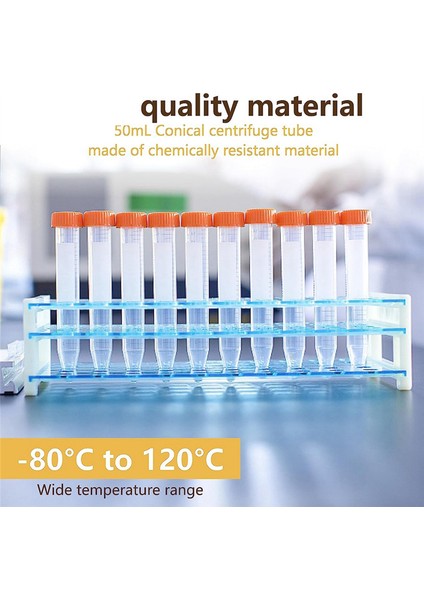 Konik Santrifüj Tüpü - 15ML Santrifüj Tüpleri, 25 Adet Steril Tüp (Yurt Dışından)