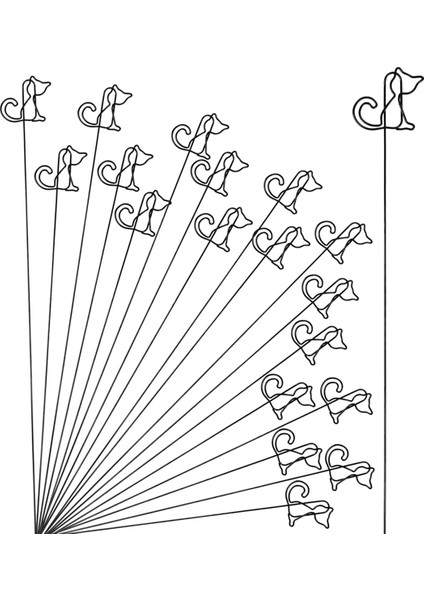 20 Adet Altın Çiçekli Kartlık Çubukları, (Yurt Dışından)