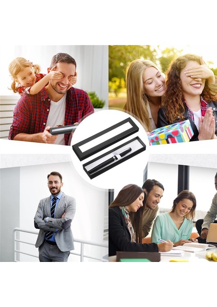 16 Adet Boş Kalem Hediye Kutusu Siyah Karton Kutu Şeffaf Pencereli (Yurt Dışından) fırsatları