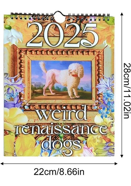 2025 Duvar Takvimi Köpekler Gizemler Ortaçağ Köpekleri Duvar Takvimi (Yurt Dışından)