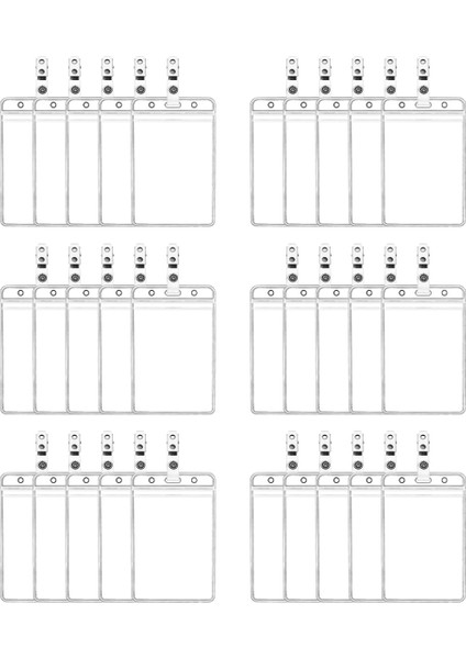 Su Geçirmez Dikey Kimlik Rozeti Tutucusu Mühürlü Üst Koruma (Yurt Dışından)