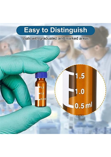 2ml Otomatik Örnekleyici Şişesi, 100 Paket Hplc/ Şişeler 9-425 Lab Amber Şişeleri (Yurt Dışından)