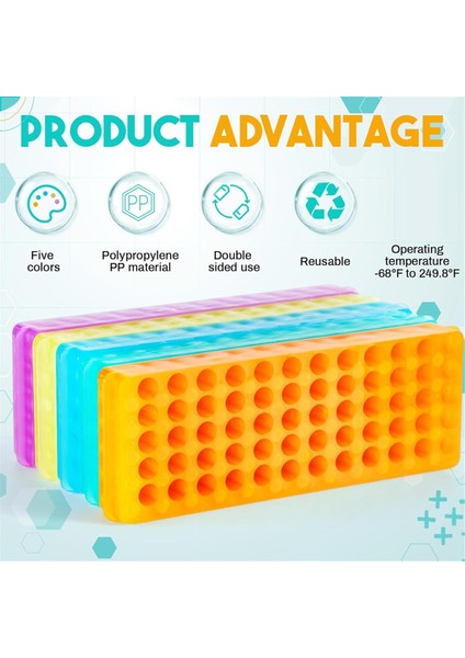 10 Adet Mikrosantrifüj Tüp Rafı Polipropilen Test Tüpü Tutucu Çift (Yurt Dışından) modelleri