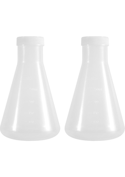 Laboratuvar Dereceli Konik Erlenmeyer Flask, 250 Ml'lik Iki Şişe (Yurt Dışından)