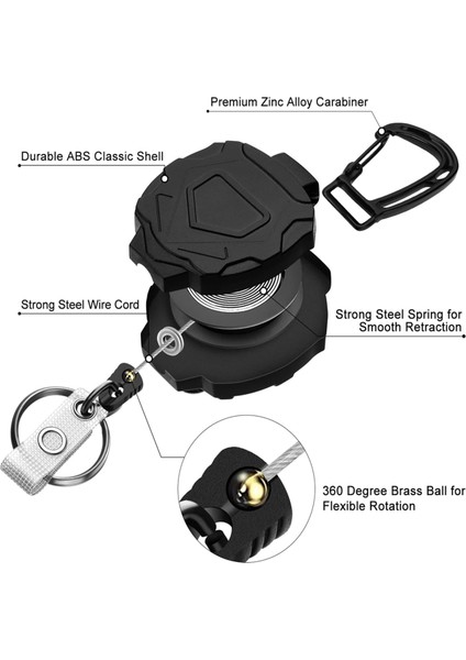 2 Paket Geri Çekilebilir Rozet Tutucu, Ağır Hizmet Rozet Makarası Anahtarlık (Yurt Dışından) fiyatları