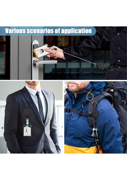 2 Paket Geri Çekilebilir Rozet Tutucu, Ağır Hizmet Rozet Makarası Anahtarlık (Yurt Dışından) modelleri