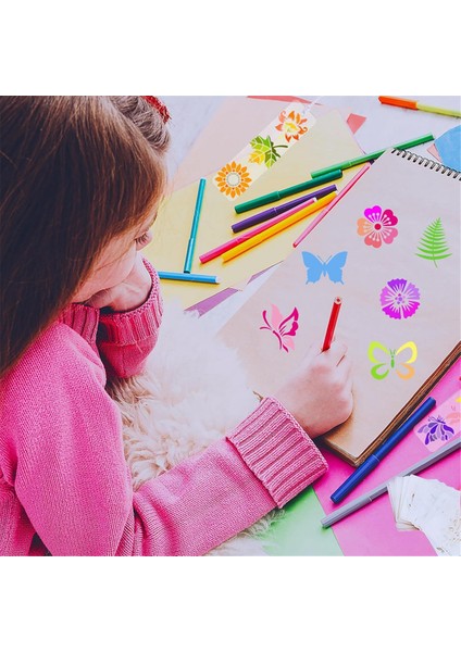 Boş Akrilik Ayraç Seti, Çiçek Stili Desen Şablonu (Yurt Dışından) fırsatları
