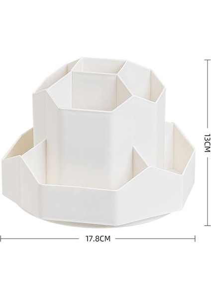 9 Yuvalı 360 Derece Kalem Kalem Masa Düzenleyicileri (Beyaz) (Yurt Dışından) modelleri