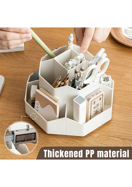 9 Yuvalı 360 Derece Kalem Kalem Masa Düzenleyicileri (Beyaz) (Yurt Dışından) indirimleri