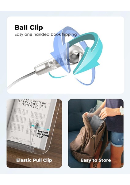 Okuma Için Akrilik Kitap Standı, Yemek Kitabı Tutucu (Yurt Dışından) fiyatları