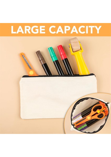 Boş Dıy El Sanatları Çantası Tuval Kalem Kutusu Boş Makyaj Çantaları- 45 Paket (Yurt Dışından) fırsatları