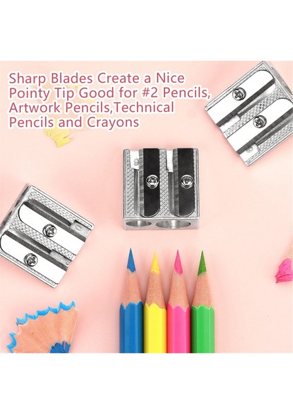 Okullar Için 2 Delikli 24 Paket El Tipi Metal Kalemtıraş (Yurt Dışından) fırsatları