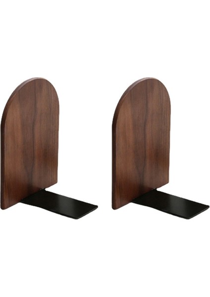 Ahşap Kitap Destekleri Ağır Hizmet Tipi Kitaplık Kaymaz Kitap Destekleri (2 Adet) (Yurt Dışından)