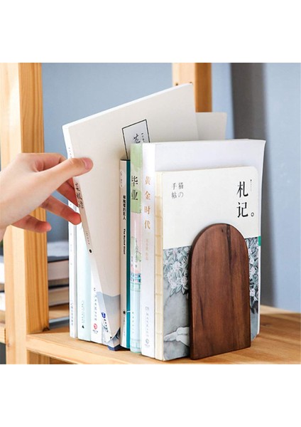 Ahşap Kitap Destekleri Ağır Hizmet Tipi Kitaplık Kaymaz Kitap Destekleri (2 Adet) (Yurt Dışından) modelleri