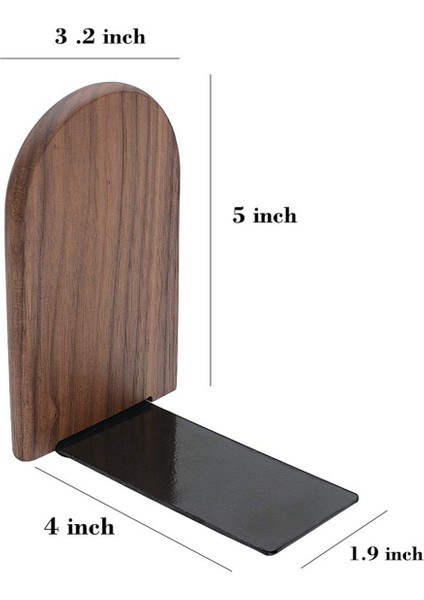 Ahşap Kitap Destekleri Ağır Hizmet Tipi Kitaplık Kaymaz Kitap Destekleri (2 Adet) (Yurt Dışından) indirimleri