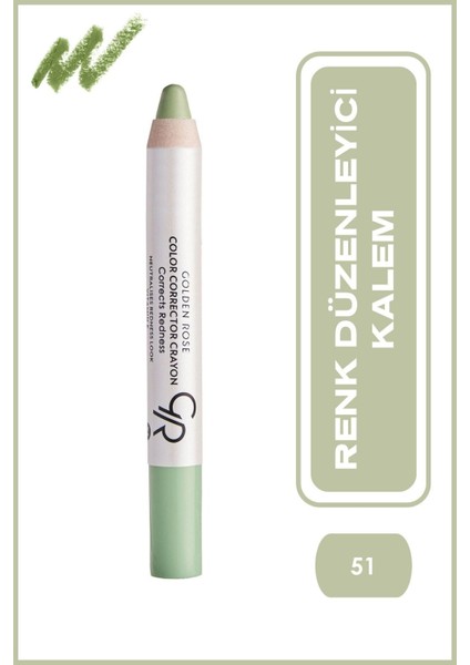 Color Corrector Crayon No: 51 Yeşil - Renk Düzenleyici Kalem - 8691190369811
