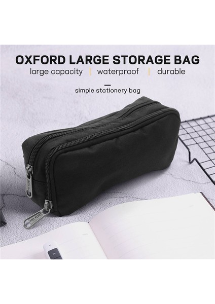 Büyük Kapasiteli Kalem Kutusu Oxford Saklama Kesesi Marker Kalem Kutusu Siyah (Yurt Dışından) indirimleri