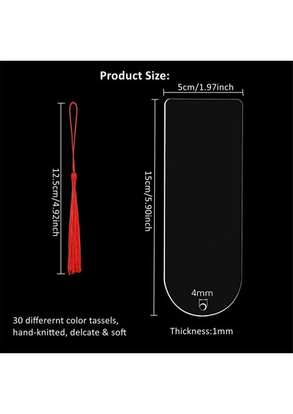 30 Adet Akrilik Ayraç Boşlukları, Şeffaf Akrilik El Sanatları Ayraçları (Yurt Dışından) fiyatları