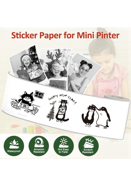 6 Rulo Mini Cep Yazıcı Etiket Kağıdı (Yurt Dışından) modelleri