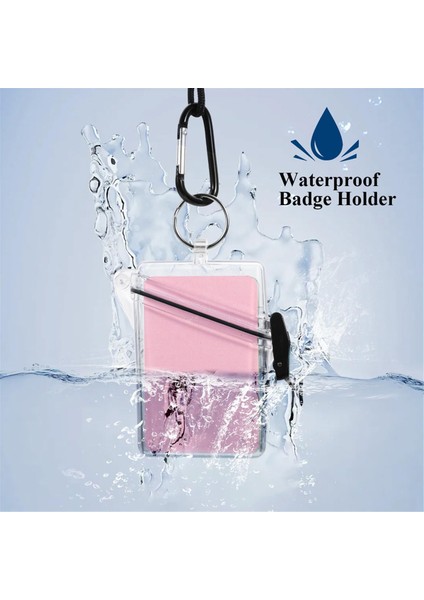 5'li Paket Su Geçirmez Kimlik Rozeti Tutucu Kılıfı Şeffaf Dikey Kimlik Kartı Tutucu (Yurt Dışından) fiyatları